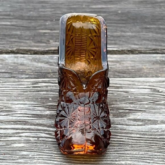 Vintage Amber Victorian Shoe Boot - Picture 8 of 12